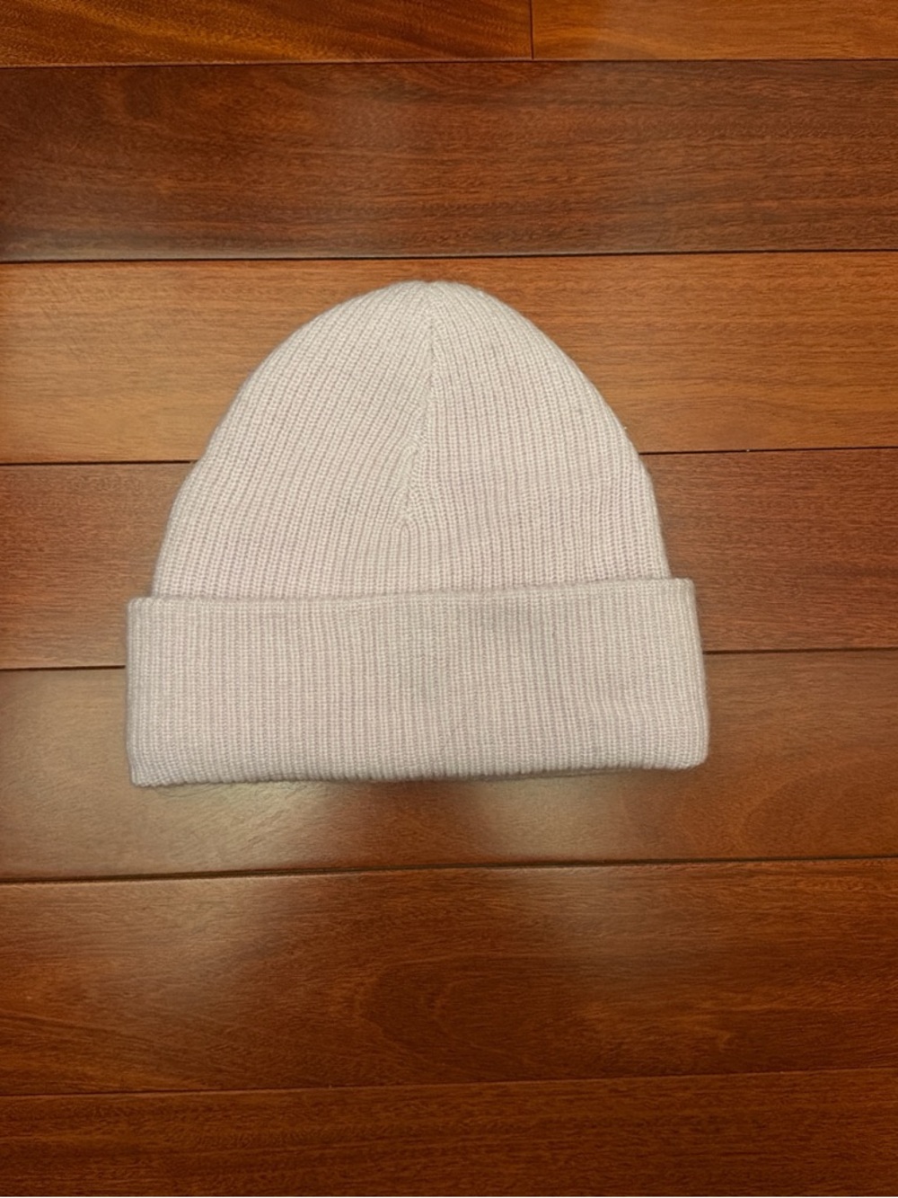 Aritzia Light Pink Ribbed Knit Beanie